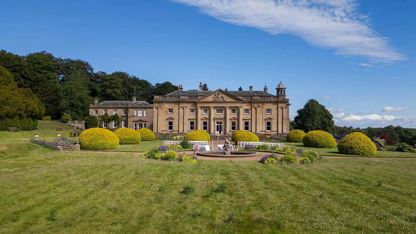 exterior of Wortley hall and gardens
